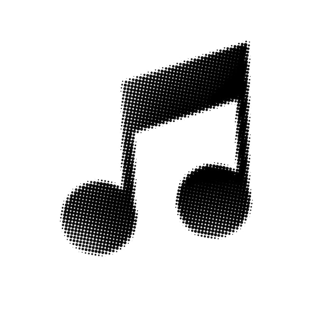 Description de la note de musique PNG à demi-tone à fond transparent