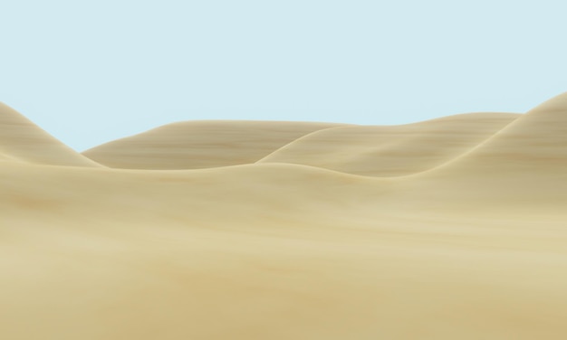 Désert brun 3D Terrain Dune de sable