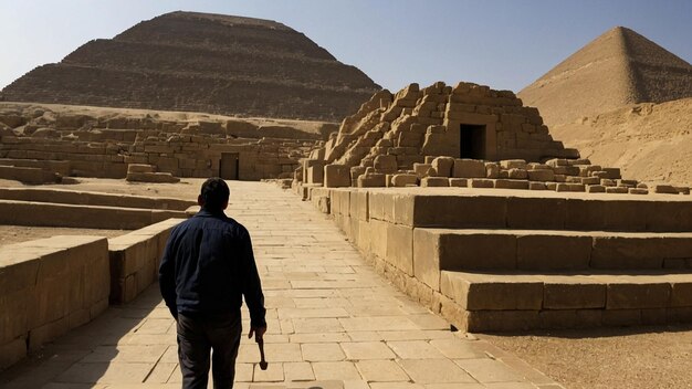 Le désert du Sahara sous la lumière du soleil et un ciel bleu au Maroc en Afrique