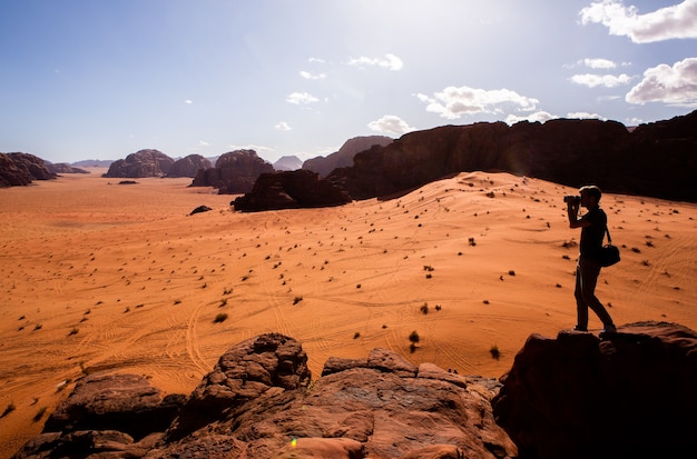 Photo désert du wadi rum en jordanie