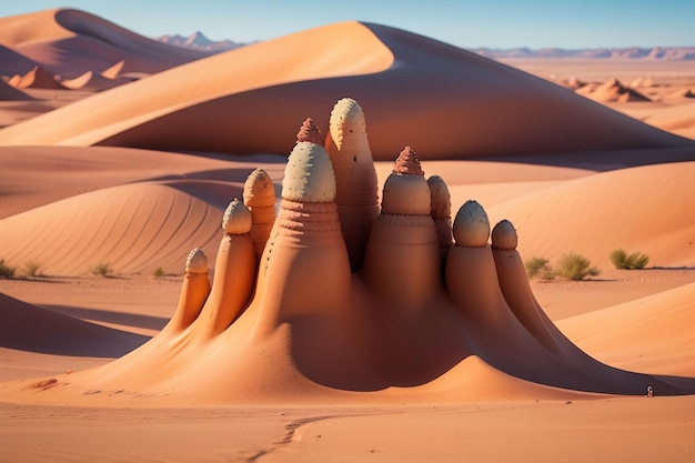 désert gobi jaune sable nature paysage désert fond d'écran illustration mondialement célèbre