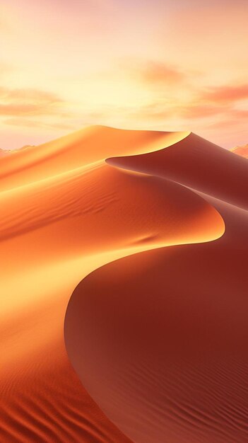 Photo un désert avec quelques dunes de sable au premier plan