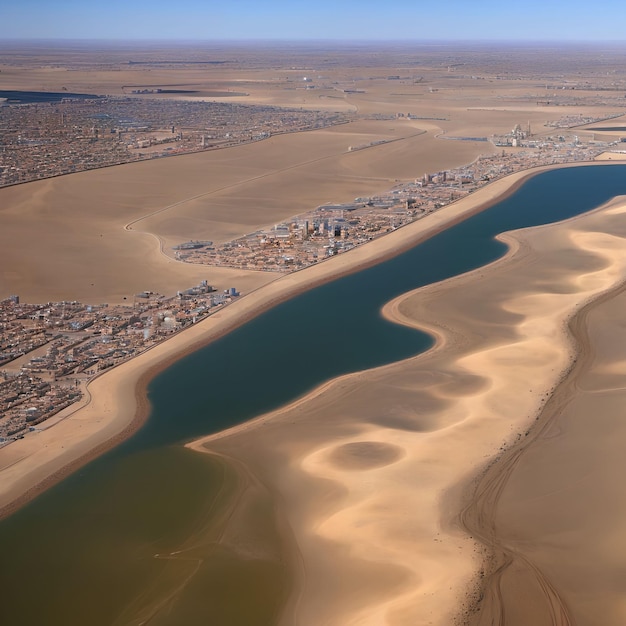 Désert de sable chaud sur l'art génératif de jour par AI