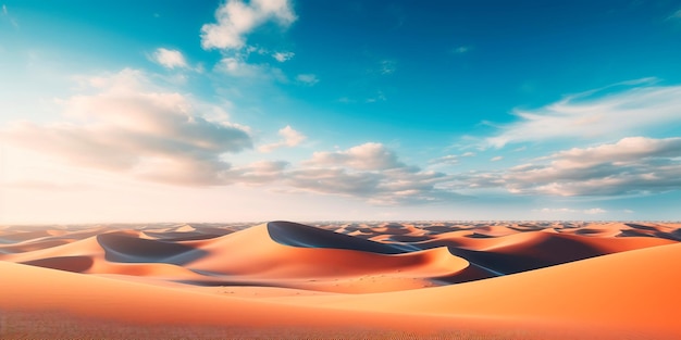 Le désert avec des sables et des dunes magiques comme inspiration pour des aventures exotiques dans des climats secs