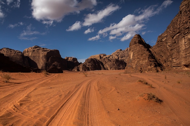 Désert de Wadi Rum en Jordanie