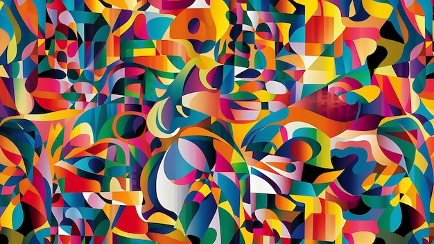 Design abstrait avec des motifs colorés pour le papier peint et le fond