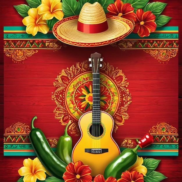 Design d'affiche Cinco De Mayo Modèle de publicité marketing ou d'invitation avec espace de copie pour votre