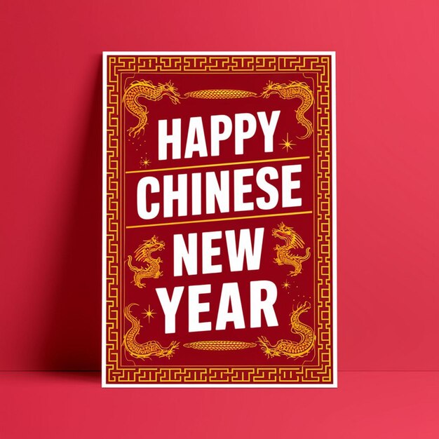 Photo design d'affiche du nouvel an chinois