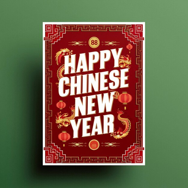 Design d'affiche du Nouvel An chinois