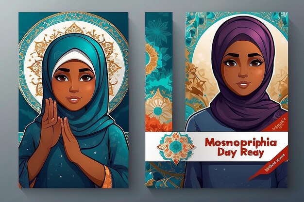 Design d'affiche de fond contre l'islamophobie