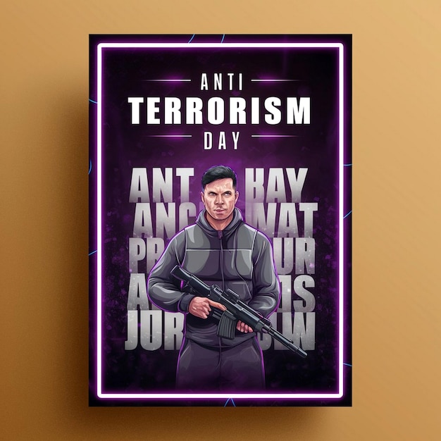 Design de l'affiche de la journée nationale contre le terrorisme