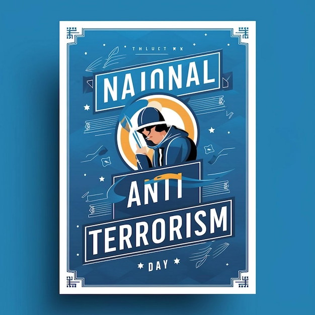 Photo design de l'affiche de la journée nationale contre le terrorisme