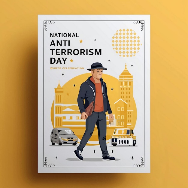 Design de l'affiche de la journée nationale contre le terrorisme