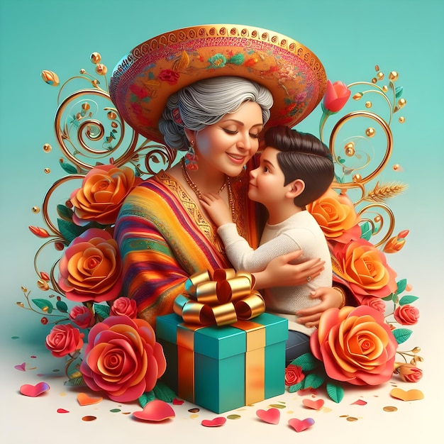 Design d'affiche pour la fête des mères