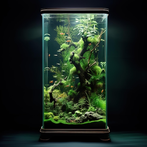 un design aquascape dans la pièce embellit la pièce