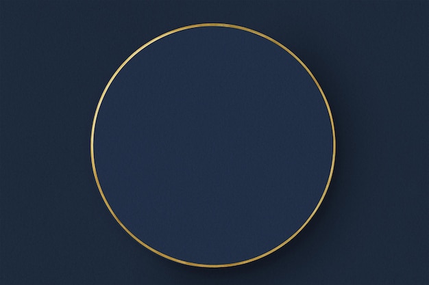 Design d'arrière-plan bleu marine avec effet de ligne dorée pour le concept d'affichage du produit