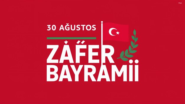 Photo design de la bannière de la célébration du jour de la victoire du 30 août zafer bayrami generative ai
