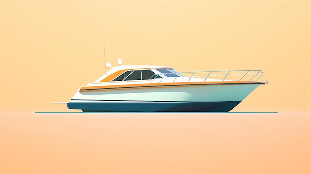 Design de bateau minimaliste des années 1980