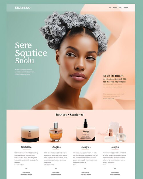 Photo design de blog de soins de la peau avec des conseils d'experts schéma de couleurs frais et propre affiche web flyer menu art