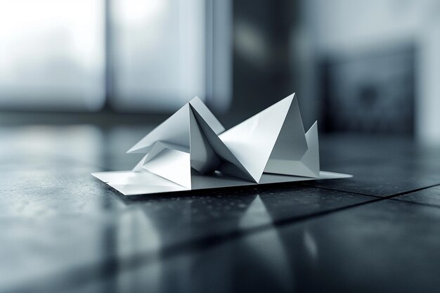 Photo design de carte de visite créative en style origamist avec de la mousse