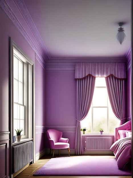 Design de chambre inspiré du pays des merveilles, lumière du soleil à couper le souffle