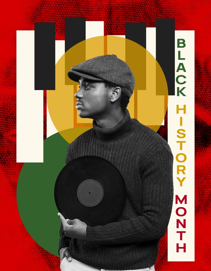 Photo le design du collage du mois de l'histoire noire