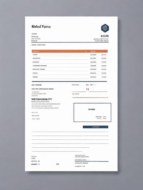 Photo design du modèle de facture facturation chèque d'argent reçu chèque de note de compte conception de mise en page avec maquette