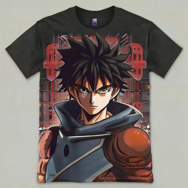 Le design du t-shirt de l'anime