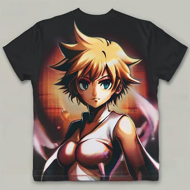 Le design du t-shirt de l'anime