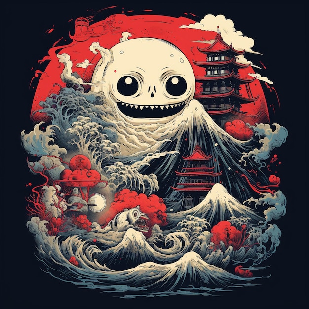 Le design du t-shirt de Yokai