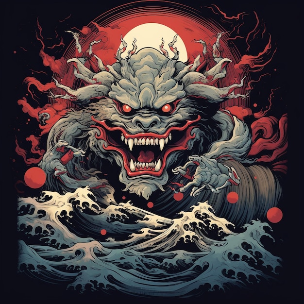 Le design du t-shirt de Yokai