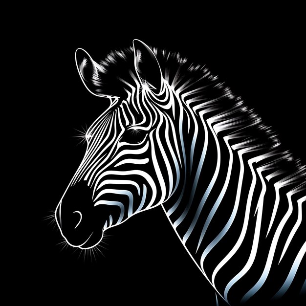 Le design du t-shirt Zebra est monochrome, élégant, parallèle, aux lignes de néon, à l'herbe de savane, au clipart, au design brillant.