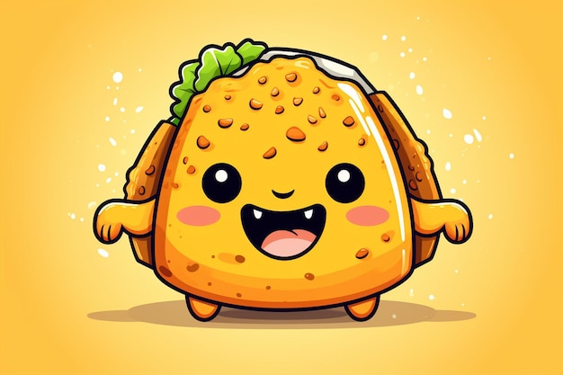 Le design du taco Kawaii