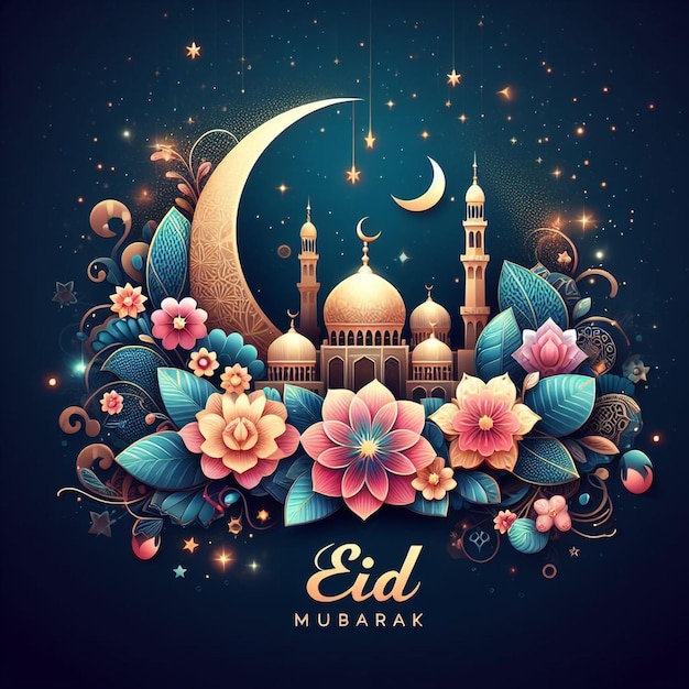 Le design d'Eid Mubarak