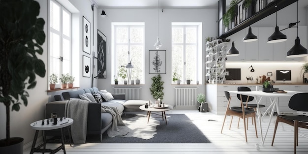 Design élégant intérieur luxueux dans une maison moderne