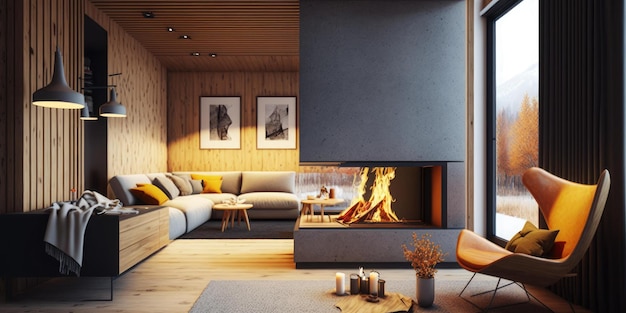 Design élégant intérieur luxueux dans une maison moderne