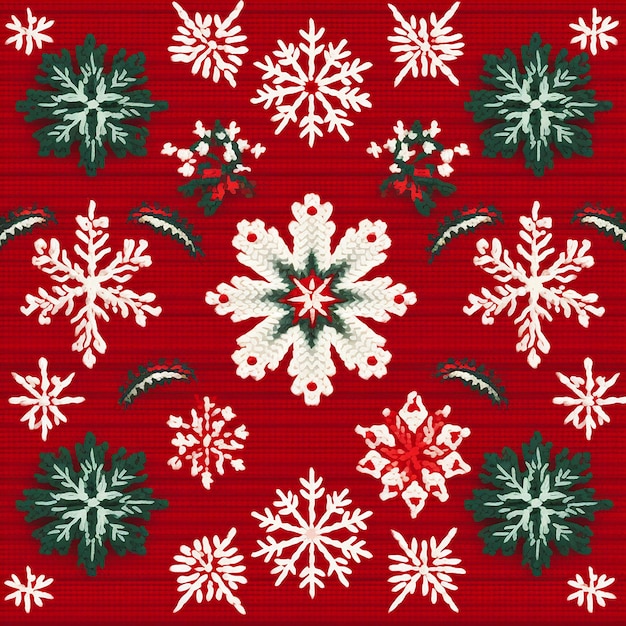 Design avec des éléments de Noël tricotés à motifs sans couture