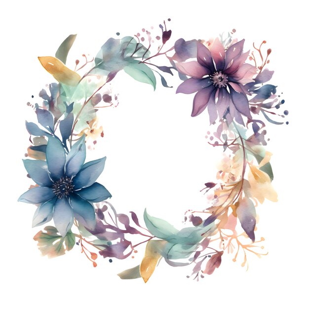 Design floral aquarelle moderne avec typographie "BOLD" isolé sur fond blanc