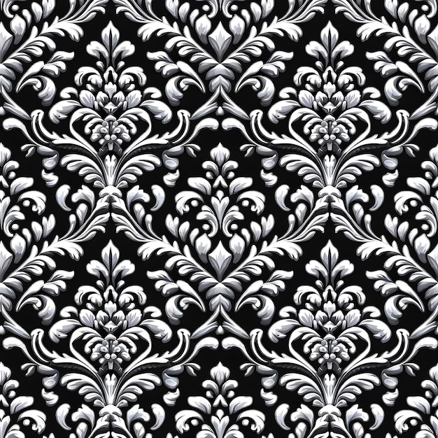 Design floral ornemental classique pour l'art mural et les gravures