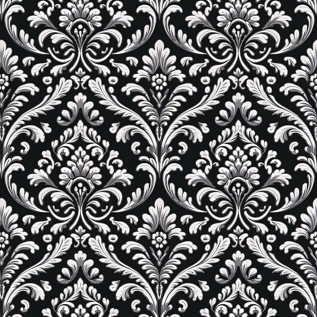 Design floral ornemental classique pour l'art mural et les gravures