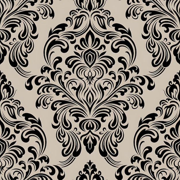 Design floral ornemental classique pour l'art mural et les gravures