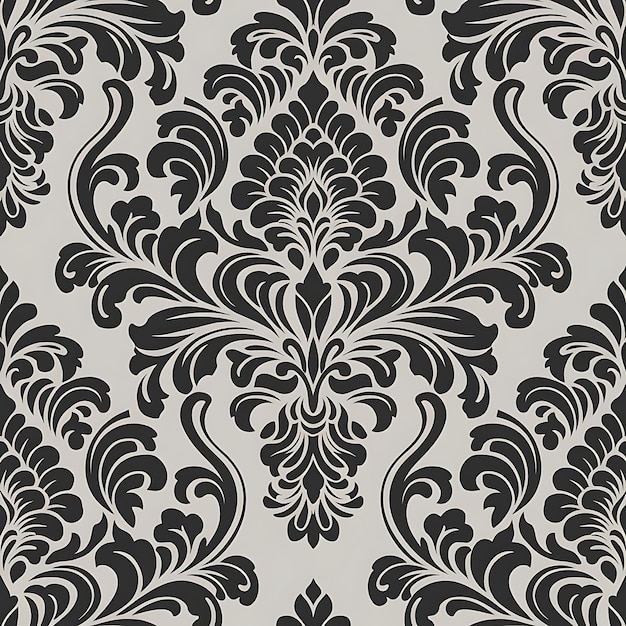 Design floral ornemental classique pour l'art mural et les gravures