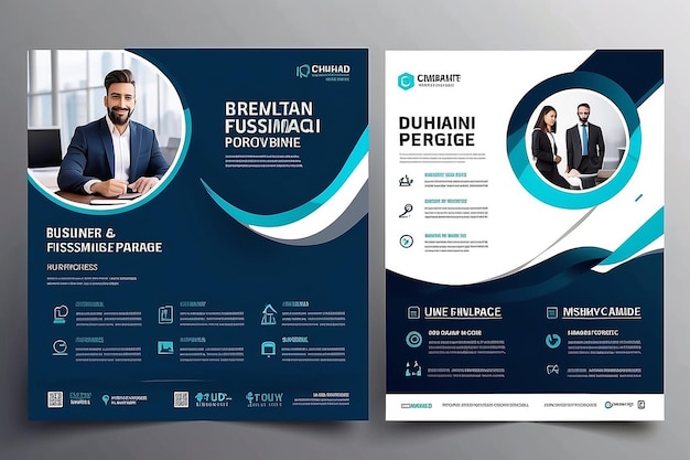 Design de flyer polyvalent pour les entreprises modernes et modèle de page de couverture de l'entreprise