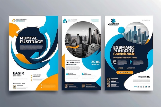 Design de flyer polyvalent pour les entreprises modernes et modèle de page de couverture de l'entreprise