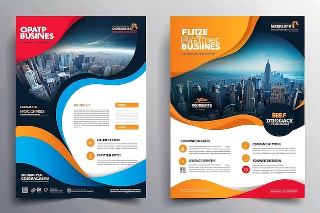 Design de flyer polyvalent pour les entreprises modernes et modèle de page de couverture de l'entreprise