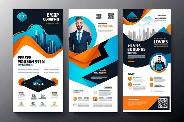 Design de flyer polyvalent pour les entreprises modernes et modèle de page de couverture de l'entreprise