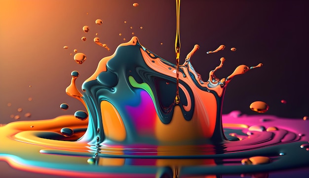 Un design de fond liquide coloré