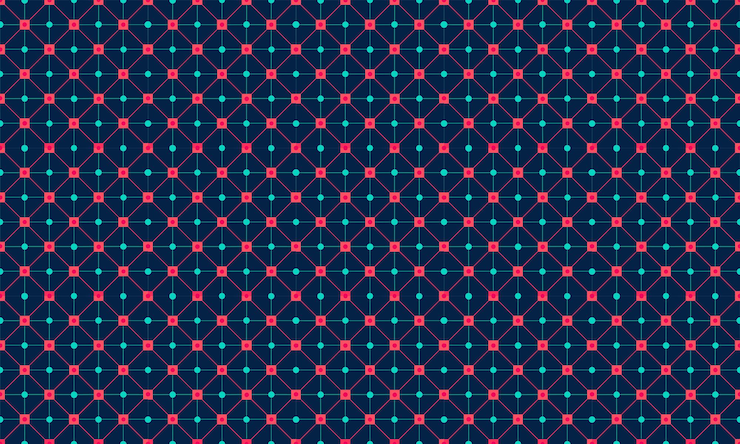 Photo design de fond de papier peint à grille à motif sans couture plat