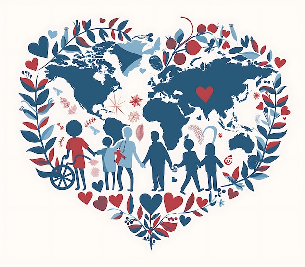 Photo design for global family day wishing greeting card for international family day logo icon symboliz