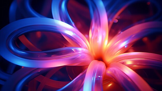 Design fractal abstrait modèle d'arrière-plan de fleur art de l'énergie numérique fantaisie graphique magie florale futuriste concept de papier peint créatif